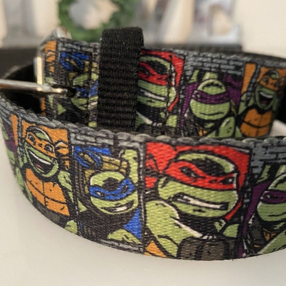Teenage Mutant‎ Ninja Turtles TMNT Belt w Buckle Youth Medium 24"-30” Retro EUC